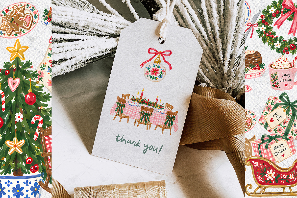 Cozy Christmas Clipart, a Decorative Illustration by BigCakeBee (Photo 3 of 3)