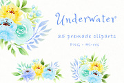 UNDERWATER SEA CLIPART, an Animal Illustration by heyiamalice (Thumbnail 2 of 13)
