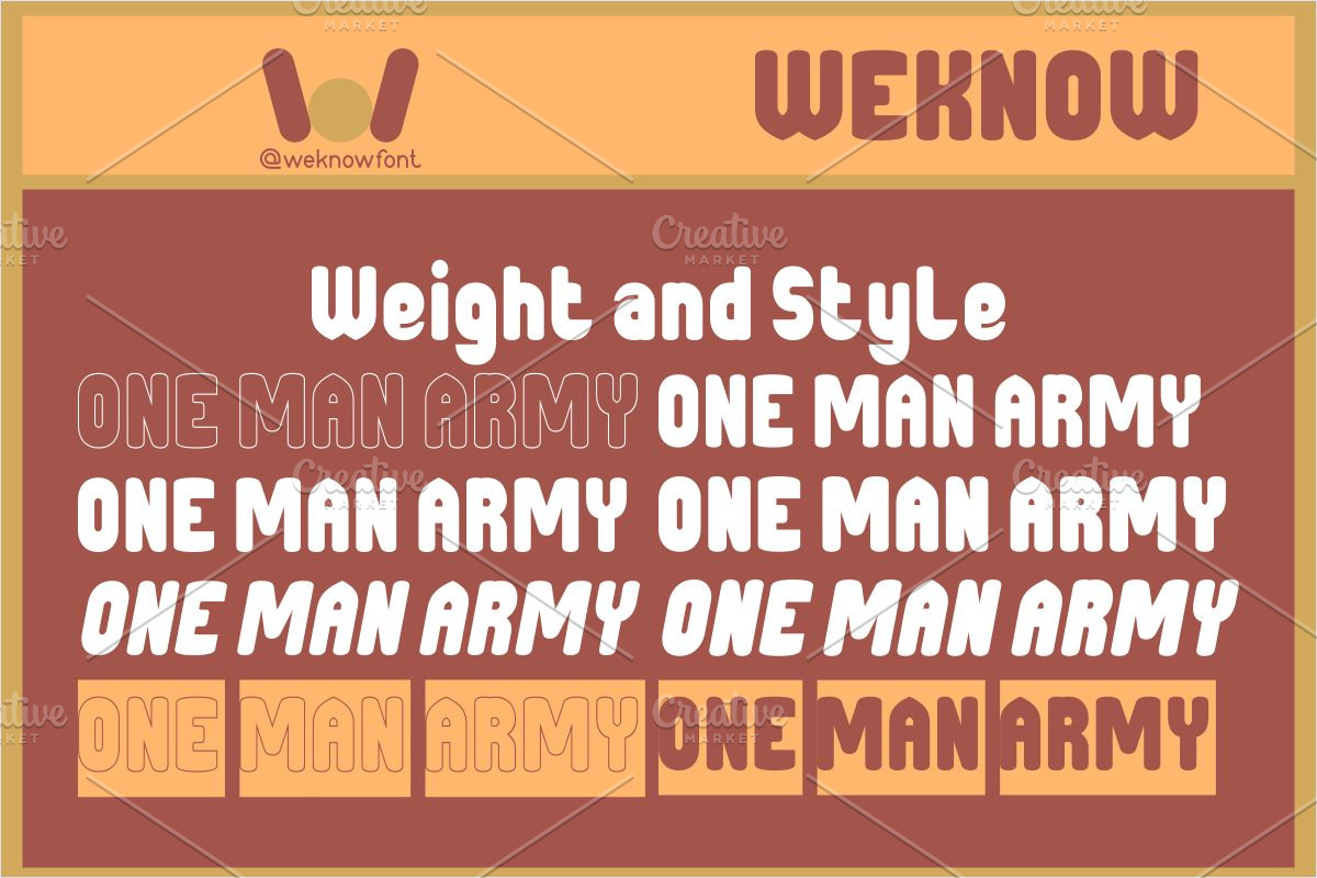 One Man Army font, a Sans Serif Font by weknow (Photo 7 of 8)
