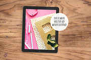 iPad™ Mockup with a Small Leaves, an iPad Mockup by Hype Your Prints (Thumbnail 3 of 5)