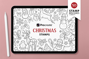 Christmas Procreate Brush Stamps