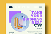 Business Landing Page Website Design, a Landing Page Template by MightyDesign (Thumbnail 2 of 9)