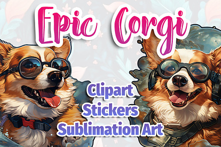 Epic Corgi Clipart