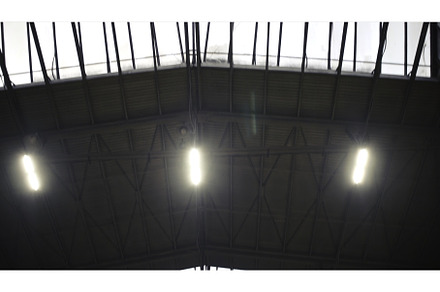 Bottom view of warehouse ceiling, an Industrial Photo by Media Whale Stock