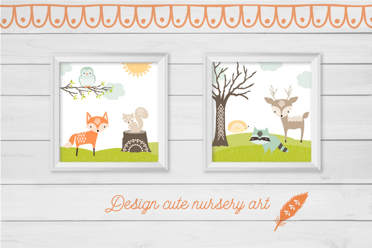 Baby Woodland Design Pack, an Animal Illustration by Wild Twig Co (Photo 6 of 12)