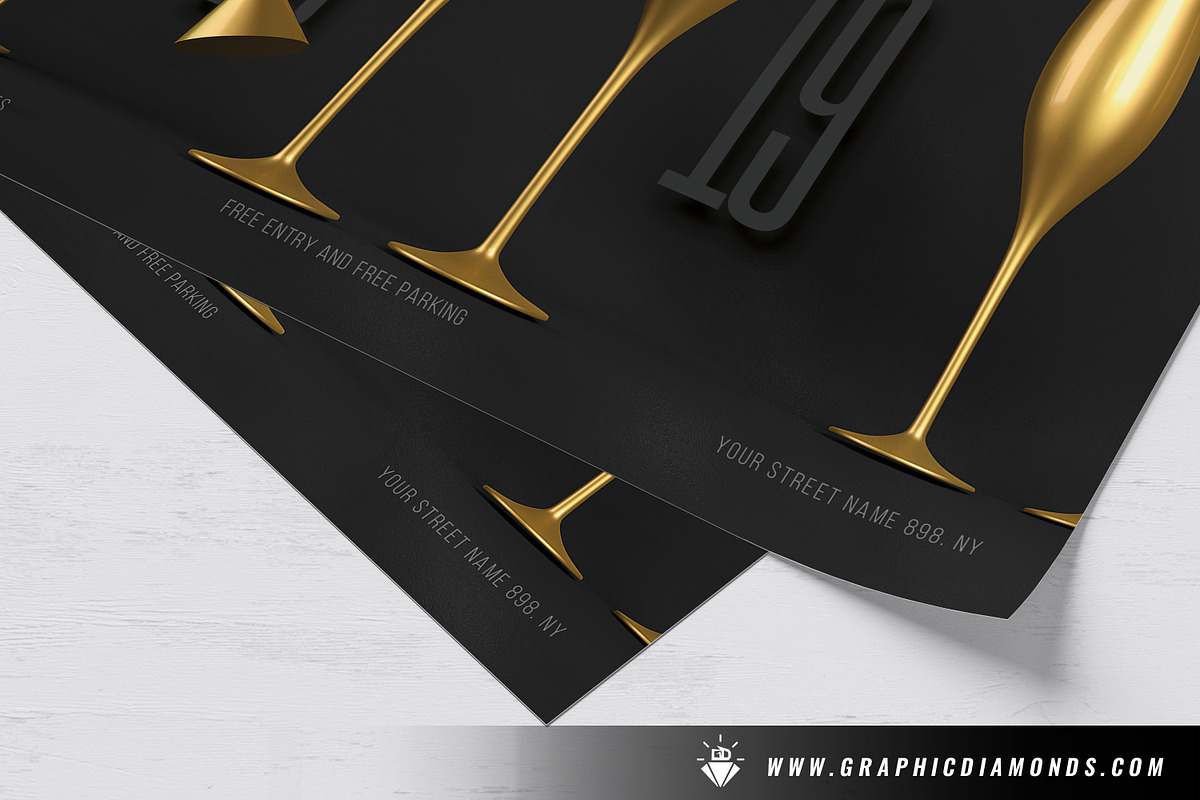 New Year Flyer, a Flyer Template by GraphicDiamonds (Photo 3 of 5)
