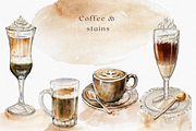 Watercolor Coffee & Stains, a Decorative Illustration by ThaismotaCreativeCo (Thumbnail 5 of 7)