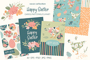 Happy Easter! Cute vector collection, a Seasonal Illustration by Nadia Grapes (Thumbnail 1 of 10)