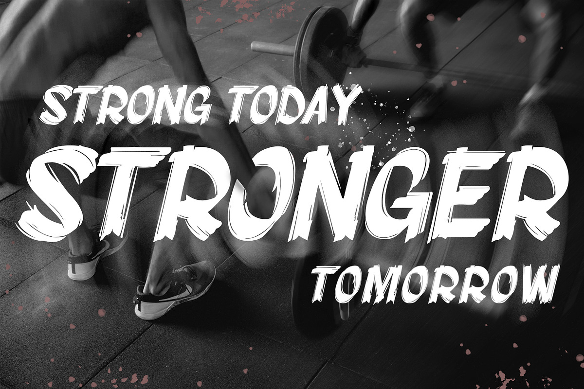 Rexbel a Rough Brush Font, a Blackletter Font by Rasiorise Studio (Photo 10 of 10)