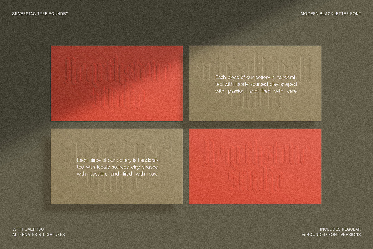 Rymaki - Modern Blackletter Font, a Blackletter Font by SilverStag Type Foundry (Photo 10 of 30)
