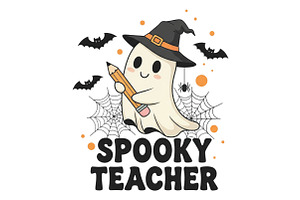 Spooky Teacher Halloween PNG, an Illustration by CraftArtStudio