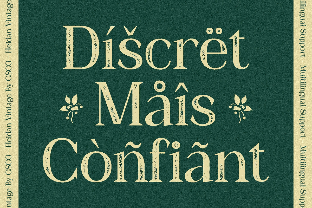 Heidan Vintage, a Serif Font by Craft Supply Co. (Photo 4 of 8)