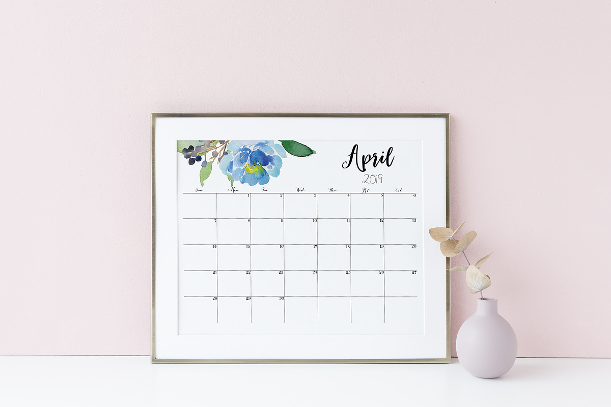 Large Calendar 2019 Printable PDF, a Stationery Template by EasyLifePlanners (Photo 7 of 11)