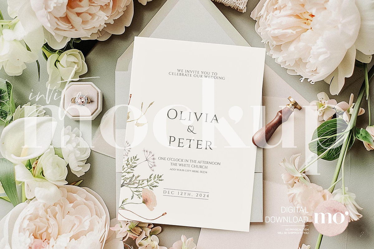 Invitation mockup, a Product Mockup by MoMockups (Photo 4 of 6)