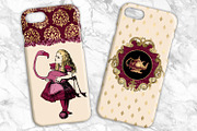 Burgundy & Gold Alice Graphics, an Illustration by Digital Curio (Thumbnail 5 of 5)