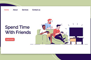 Friends leisure landing page, a Landing Page Template by IMG Visuals