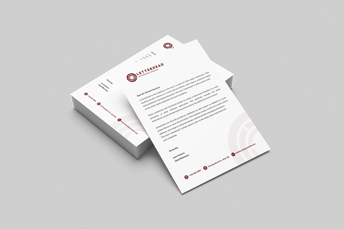 High-Quality Letterhead Mockup, a Books & Magazine Mockup by swsi-studio (Photo 3 of 5)