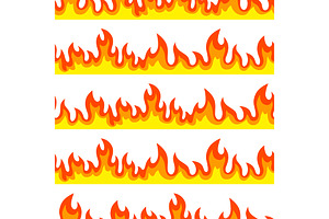 Seamless Pattern Of Fire Or Flame.