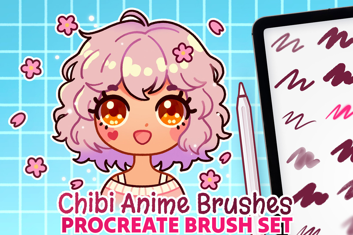 Anime Style Brushes for Procreate, a Brushes & More by InkPrintsTattoo (Photo 1 of 8)