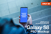 Samsung Galaxy S8 Realistic Mockup, an Android Mockup by StartMockups.com (Thumbnail 1 of 2)