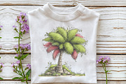 Whimsical Summer Palm Tree Clipart, an Illustration by OK Design (Thumbnail 6 of 6)
