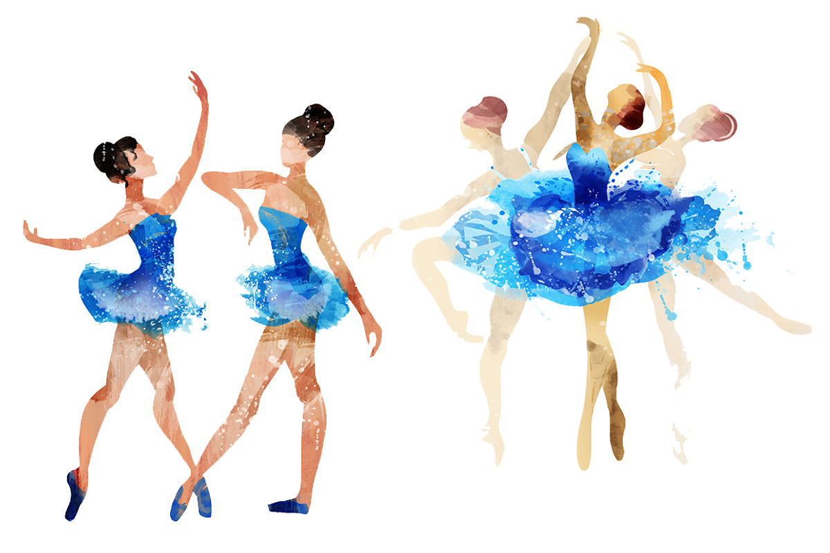 Blue ballet.watercolor, a Graphic by art_mouse (Photo 7 of 9)