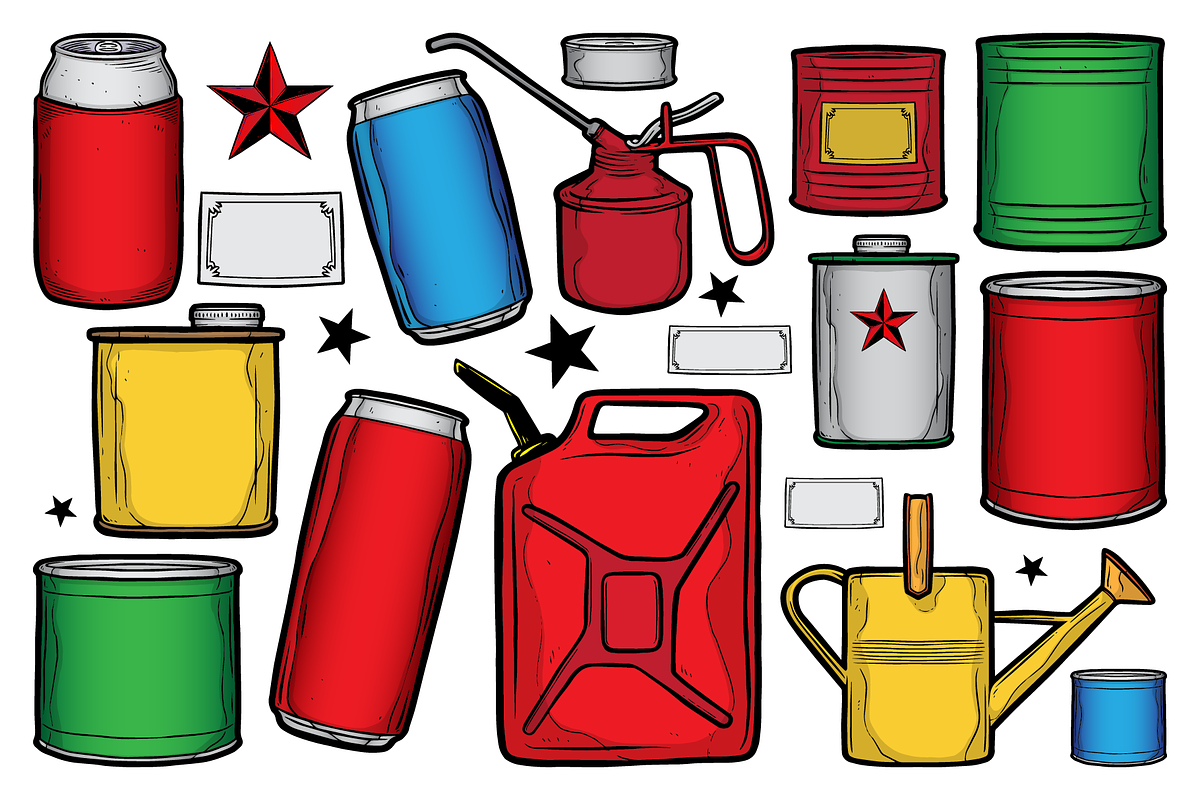 Cans Ahoy Vector Pack, an Illustration by Vectory by BSC (Photo 2 of 3)