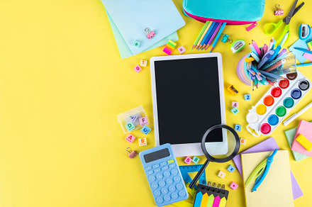 Back to school colorful background