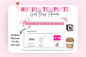 Girl Boss Planner Notion Template