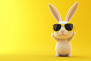 Funny Easter bunnies with glasses, an Animal Photo by VetalStock (Thumbnail 10 of 11)