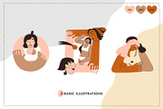 Girls support. Illustration set., an Object Graphic by anna khramtsova (Thumbnail 2 of 10)