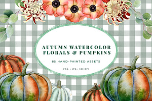 Autumn Botanical Watercolor ClipArt