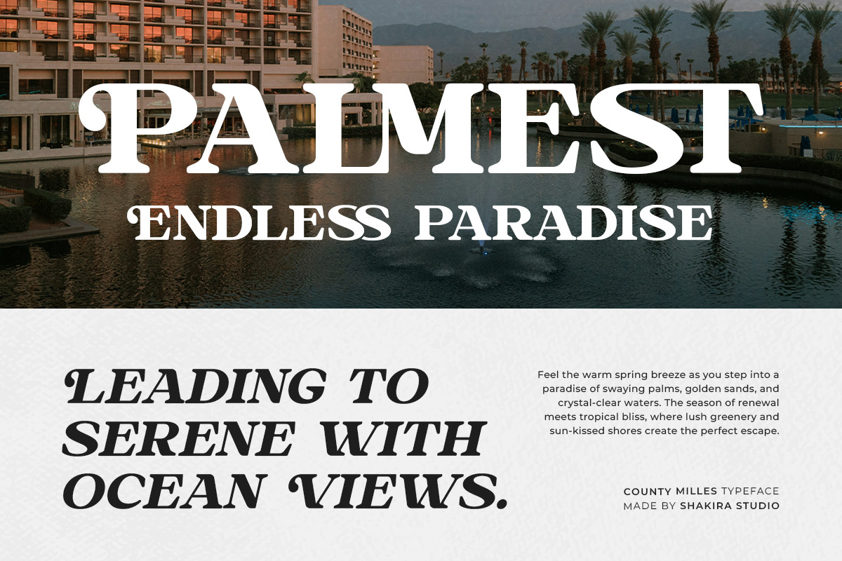 County Miles - Serif Font, a Serif Font by Shakira Studio (Photo 7 of 10)