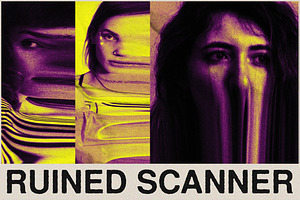 Ruined Scanner Photo Template