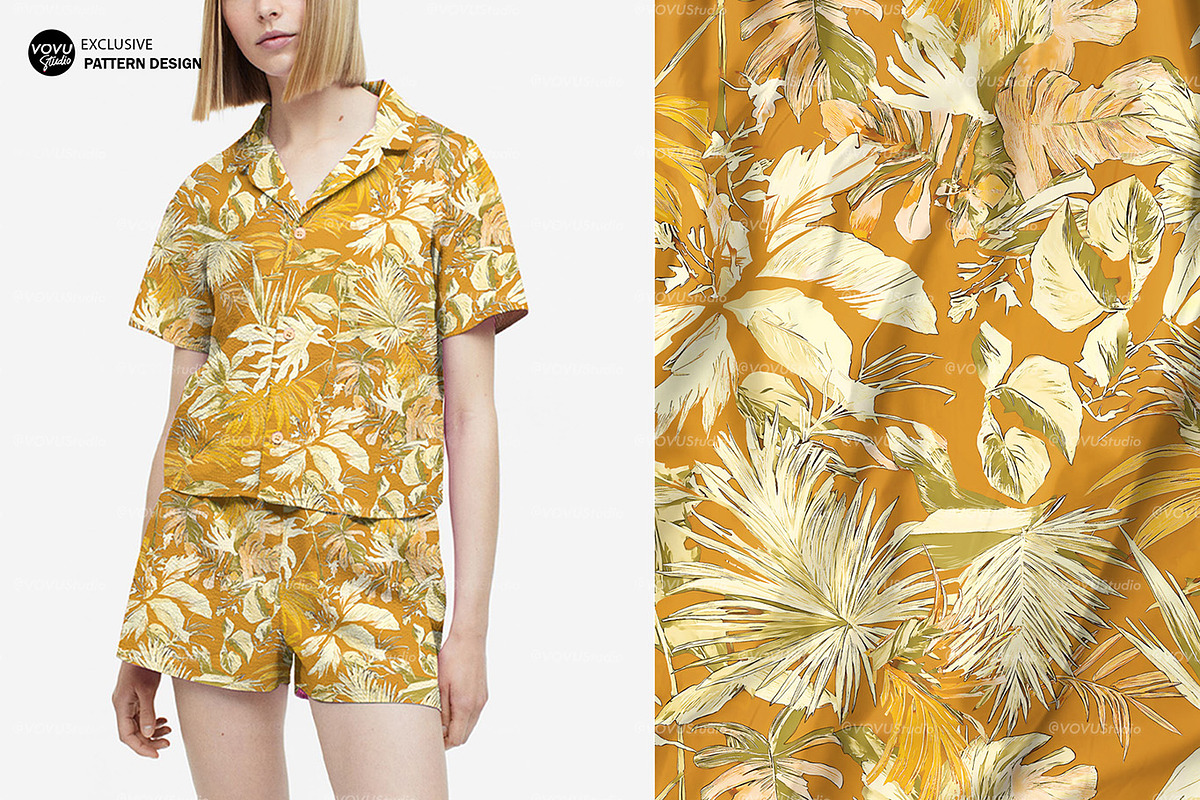Tropical Leaves Seamless Pattern, a Pattern Graphic by VOVU Studio (Photo 3 of 10)