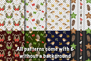 Christmas Robins watercolors, a Seasonal Illustration by Happy Sloth Graphics (Thumbnail 9 of 19)