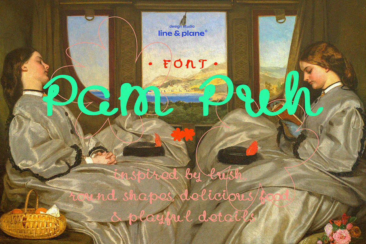 Pam Puh Font - Latine & Cyrillic, a Handwritten Font by line & plane (Photo 6 of 10)