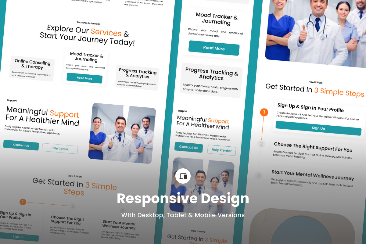 Wildmind – Wellness Design Template, a Landing Page Template by twinstd (Photo 3 of 5)