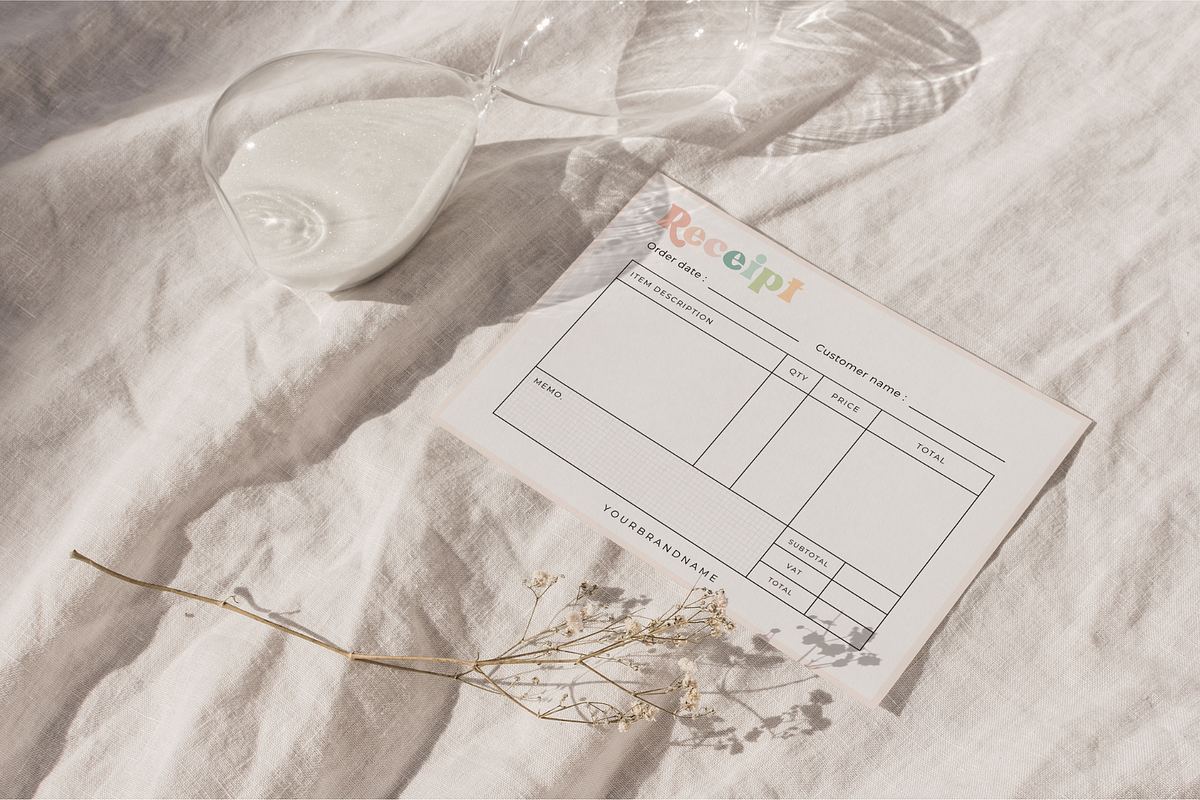 Pastel Receipt Template for Canva, a Card Template by Hellohastore (Photo 4 of 10)