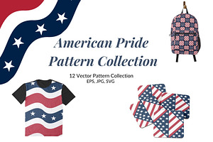 American Pride Pattern Collection, a Pattern Graphic by Elatedowl
