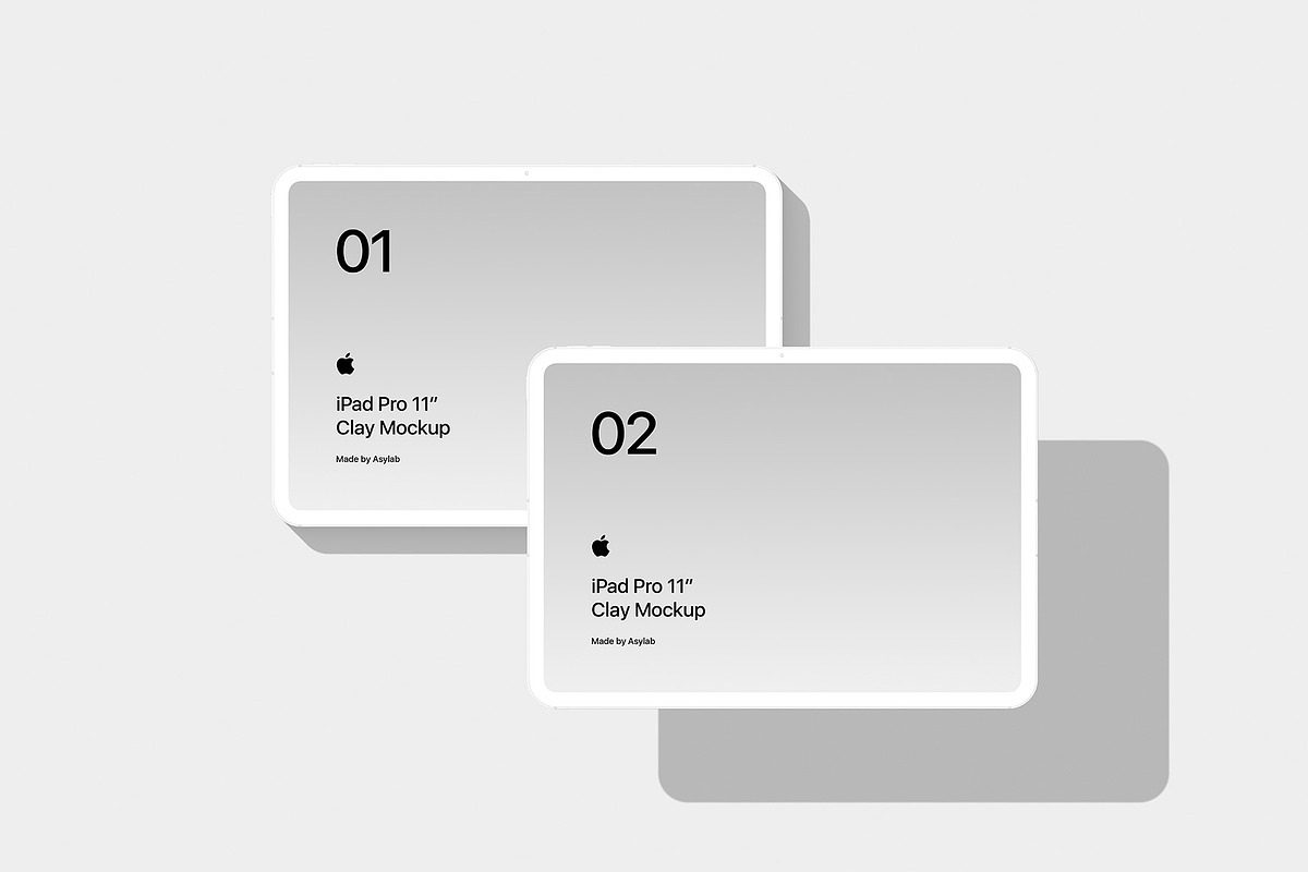 iPad Pro 11 - 21 Clay Mockups, an iPad Mockup by Asylab (Photo 13 of 56)