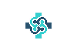 modern medical cross community logo, a Branding & Logo Template by Rasagama Studio