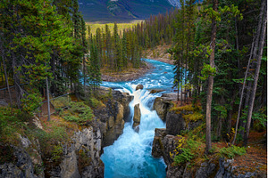 Sunwapta Falls in Jasper National