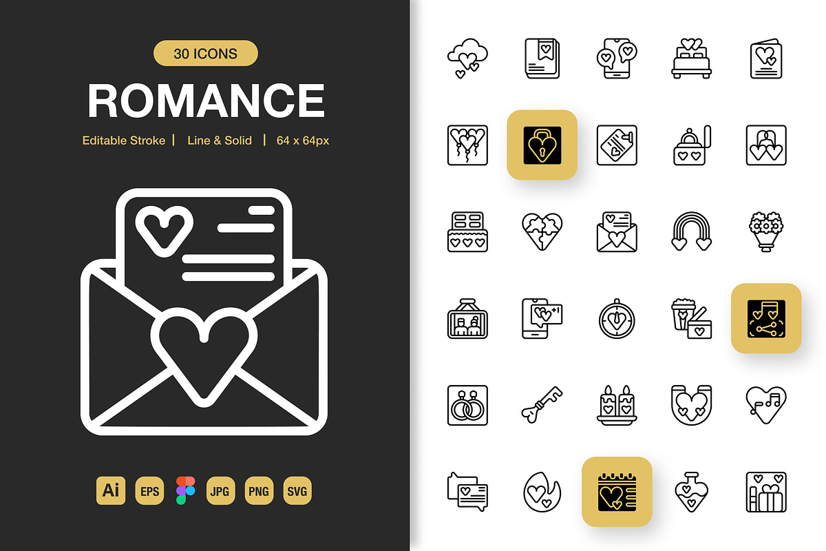 Romance Icons, an Icon by Spacepixel Creative (Photo 1 of 3)
