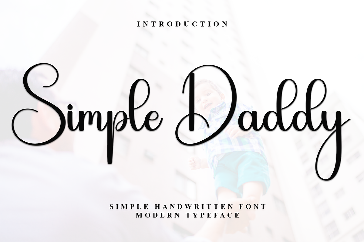 Simple daddy, a Handwritten Font by InermediaSTUDIO (Photo 1 of 7)
