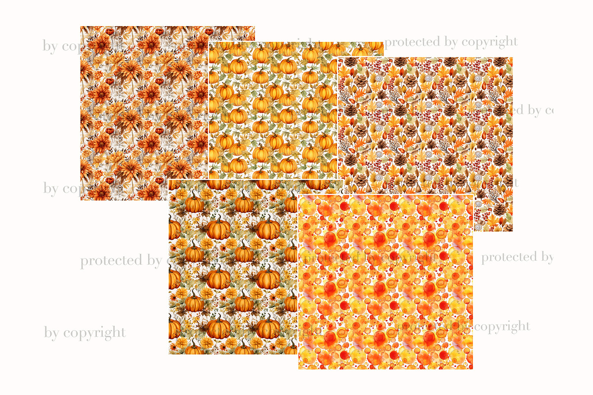 Autumn Seamless Paper, a Pattern Graphic by GlamArtZhanna (Photo 3 of 3)