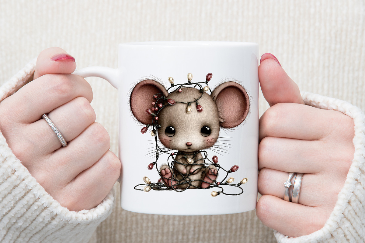 Christmas Mouse Clipart, an Illustration by Sublimation Artist (Photo 5 of 6)