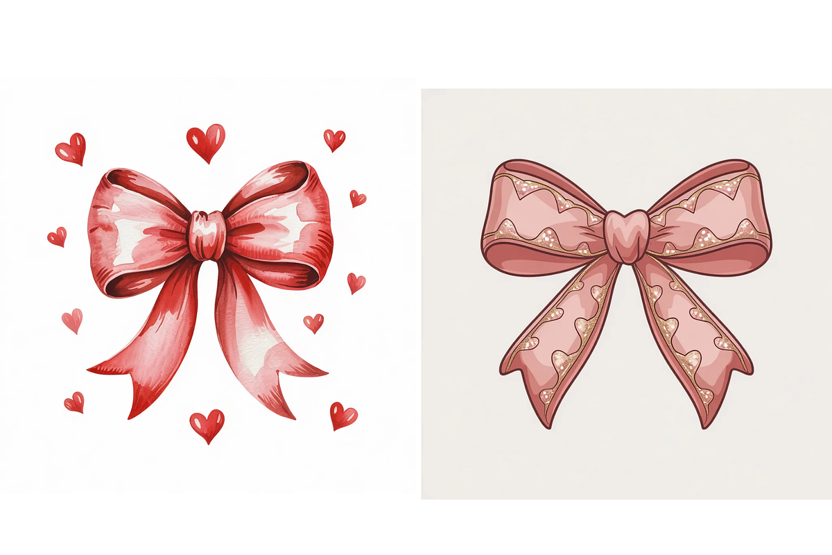 Prompt for Valentine Bow Clipart, a Graphic by Milano Creative (Photo 2 of 4)