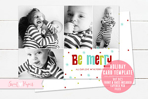 Holiday Photo Card Template