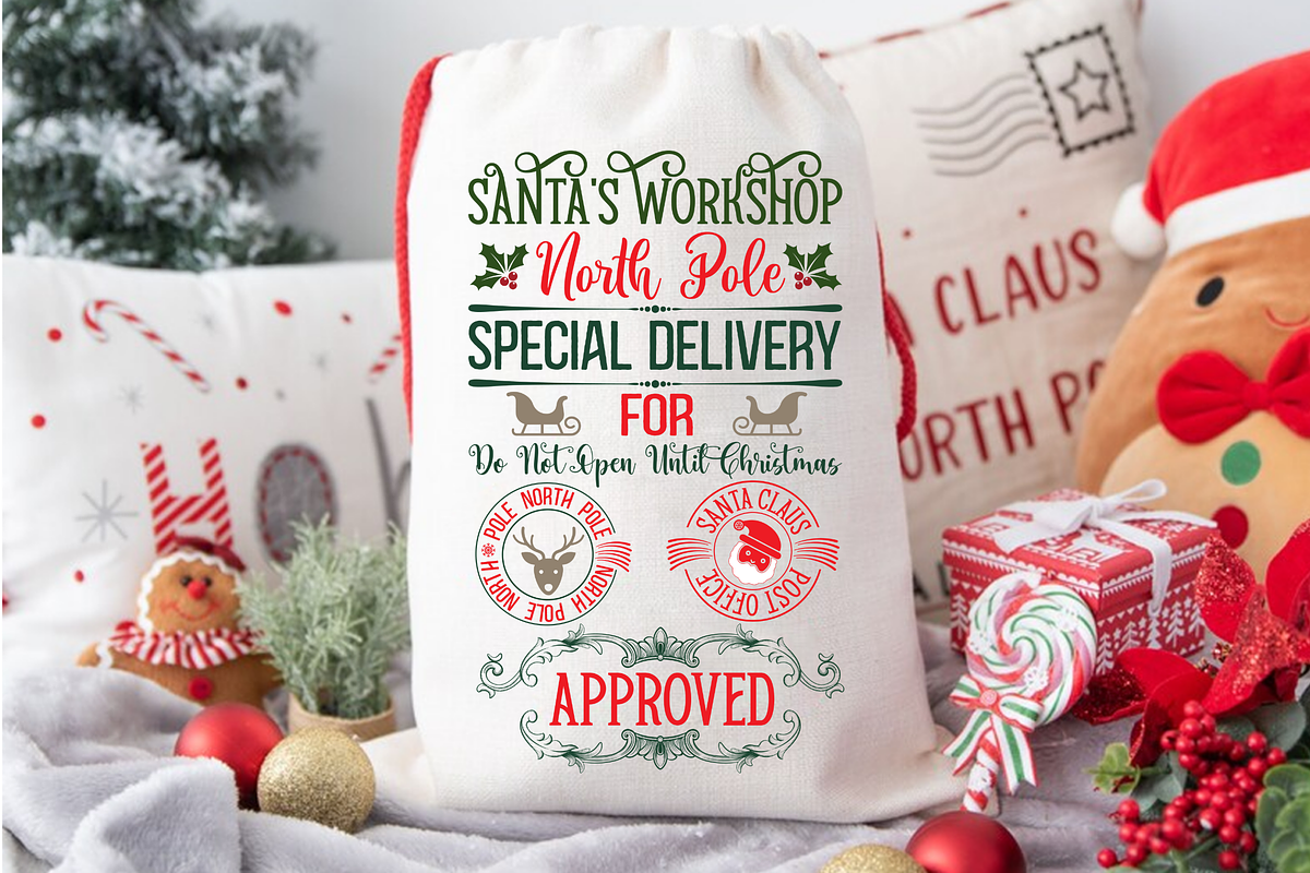 Santa Sack SVG Bundle, an Object Graphic by Regulrcrative (Photo 1 of 7)